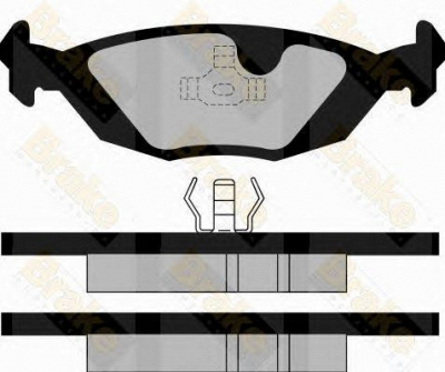 BRAKE ENGINEERING pa504 -  Комплект тормозных колодок, дисковый тормоз